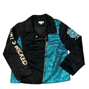 D Signed by Disney Uma YXL Faux Suede And Sequins Wicked Descendants 3 Jacket